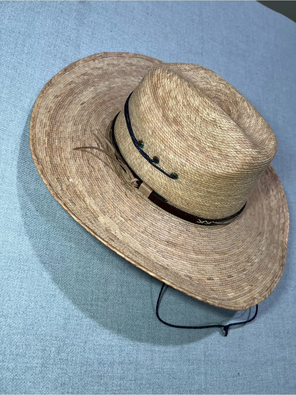 EUC Straw Cowboy Hat with Decorative Band